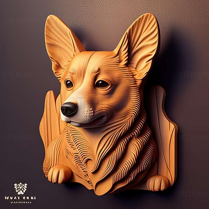 3D model Welsh Corgi dog (STL)